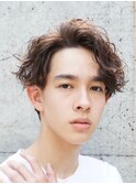 横浜西口シャドウパーマメンズマッシュウルフカットルーズパーマ