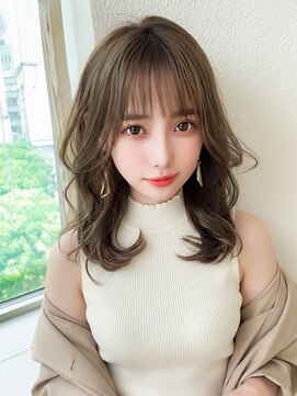 アフロート トウキョウ(AFLOAT TOKYO) 大人可愛い顔周り前髪シースルーミディアムレイヤー20代30代40代