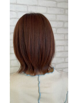 ビス ヘア アンド ビューティー 西新井店(Vis Hair&Beauty) 20代30代外ハネミディアムウルフピンクブラウン