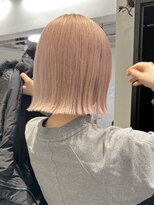 ラック 表参道(LUCK)&nbsp;ミニマルボブ/ぱつっとボブ/ピンクベージュ/ピンクブラウン