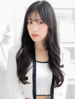 カバーヘア 上尾西口店(COVER HAIR)&nbsp;黒髪ダークアッシュフェアリーレイヤーロングc8上尾20代30代40代