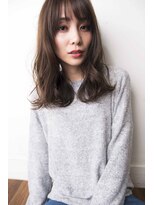 ヘアデザイン ソラ(Sola)&nbsp;カジュアルゆるふわウェーブセミロング×ベージュカラー