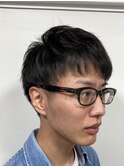 束感ツーブロックマッシュ