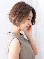 ☆30代40代50代大人かわいい美髪ペールベージュボブ