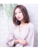 ヘアーアートシフォン 池袋西口店(Hair art chiffon)&nbsp;セミウェエットウェーブ暖色系カラーレイヤーミディアム透け感