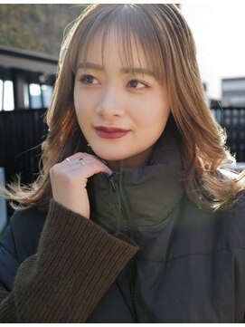 アレンヘアー 松戸店(ALLEN hair) メルティカラー_ヘルシーレイヤー_外ハネミディ