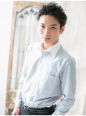 ワイルドツーブロックショートウェットヘアQ
