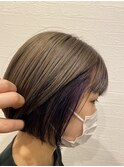 ミニボブ×ブルーパープルのインナカラー