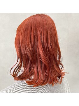 ミル 今治(1003 mille IMABALI) 韓国風オレンジカラーの外はねボブ