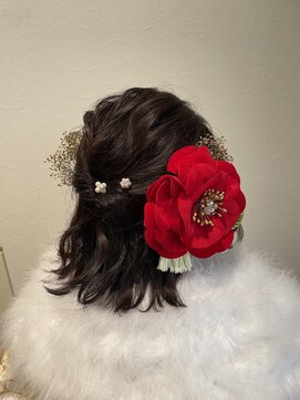 リー 甲子園(Lee) 成人式スタイル ハーフアップ