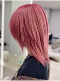 モードへア[新宿/ピンクベージュ/レイヤーカット/ウルフカット]
