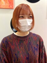 デート 下北沢(DATE)&nbsp;ダブルカラーオレンジベージュカラーケアブリーチ韓国ハイトーン