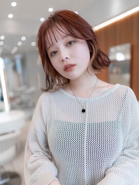 オースティン 調布アミックス(AUSTIN) 大人かわいい前髪セシルカットココアブラウンフリンジウェーブ