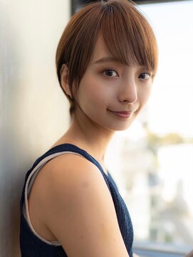 イオ 本厚木(io) 20代30代大人かわいい丸みショートベージュカラー前髪
