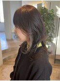 大人上品レイヤーミディ / お顔まわりカット / シアーグレージュ