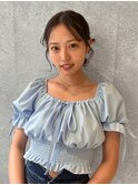 三軒茶屋_レディース_ミディアム_ボブ_ヘアアレンジ_ヘアセット