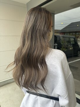 ナンバー(number+) 20代30代40代ハイライト外国人風カラープラチナアッシュ