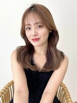 フォルテ 榛原パームス店&nbsp;前髪カタログアンブレラカラーこなれミディーウェーブパーマ