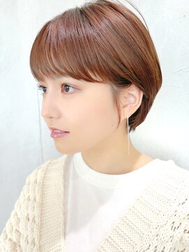 セイドット オモテサンドウ(Say. omotesando) say.重政　小顔ショート　ハイライト　ブリーチ　暖色　マッシュ