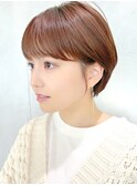 say.重政 小顔ショート ハイライト ブリーチ 暖色 マッシュ