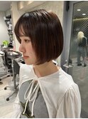 大人綺麗ボブ/藤沢/髪質改善縮毛矯正/ショート/脱白髪染め透明感