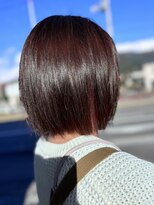 ピックアップ(Pick UP)&nbsp;ピンクブラウン イヤリングカラー  切りっぱなしボブ