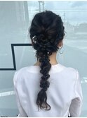 編みおろしヘアセット