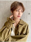 ショート/ヘルシースタイル/韓国ヘア/グレージュ/元町/石川町