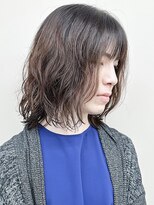 モリオ(morio)&nbsp;=くせ毛カットふわふわボブディ切りっぱなしボブ耳かけ30代40代