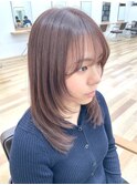 レイヤー×ピンクベージュ