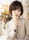 斜めバング前下がり小顔ショートボブパーマh3浦和20代30代40代