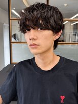 20代30代メンズシャドウパーマワイルドオシャレ感アッシュ