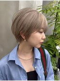 【GEEKS渋谷】夏カラー/ミルクティーベージュ/ショートボブ/小顔