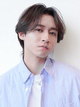 ユウ 渋谷(U) 【ココアブラウン×センターパート】メンズ/ニュアンスパーマ