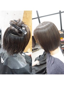 ヘアテリア リュウ 大塚(hair teria ryu) 縮毛矯正/髪質改善縮毛矯正/前髪縮毛矯正/表面ハーフ矯正