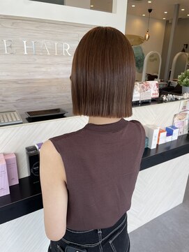 アミュー(Amyu) お手入れ簡単縮毛+切りっぱなしボブ