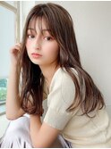 アフロート矢田菜津紀　20代30代大人セミロング小顔前髪◎髪型