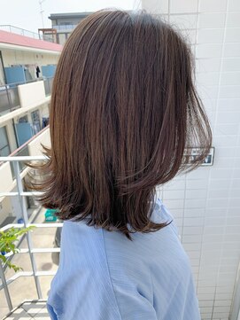 オーシャン(Ocean) [OCEAN Hair&Life藤原純]切りっぱなし外ハネボブ×透け感カラ-☆