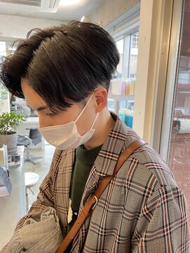 バイフィフス 原宿/表参道(by fifth) ナチュラルセンターパート/ニュアンスパーマ/ツーブロ刈り上げ