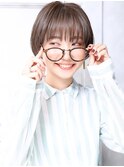 大人可愛い小顔美髪ツヤ髪シアーグレージュ横顔美人A19