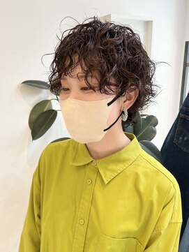 ヘアーアイスカルテット(HAIR ICI QUARTET) 20代30代40代ショートパーマハンサムショート抜け感小顔