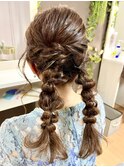 ツイン編みおろし【ヘアセット/新横浜】