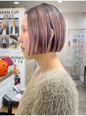 【soso 伊勢田】ミニボブ×ピンクベージュ【横浜/ブリーチ】