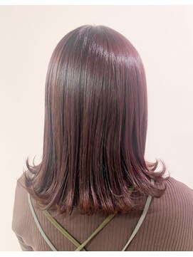 シエル 阿佐ヶ谷(le:Ciel) ピンクブラウンカラーの外はねボブ