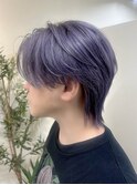 センターパートウルフ ハンサムショート メンズライク