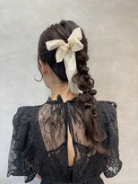 【ダブルポニーテール】編みおろし/結婚式/二次会/同窓会/銀座