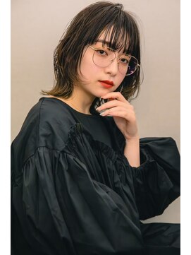 ルス 立川(LUZ) 【LUZ立川】外ハネレイヤーボブ+アッシュブラック★New Open