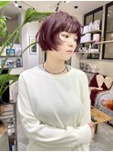リップラインボブ×ピンクラベンダー