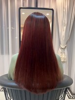 リリー(Rilie)&nbsp;チェリーブラウン/ブリーチなし透明感カラー/ストレートロング
