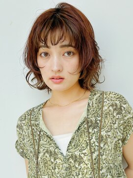 ガーデン 銀座(GARDEN) デジタルパーマ レイヤー チェリーブラウン イメチェン